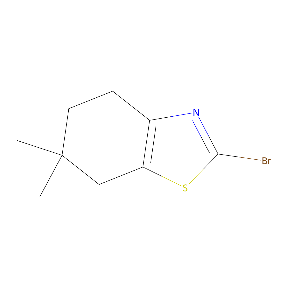 2-Bromo-6,6-dimethyl-4,5,6,7-tetrahydro-1,3-benzothiazole molecular structure, CAS 1369135-69-2