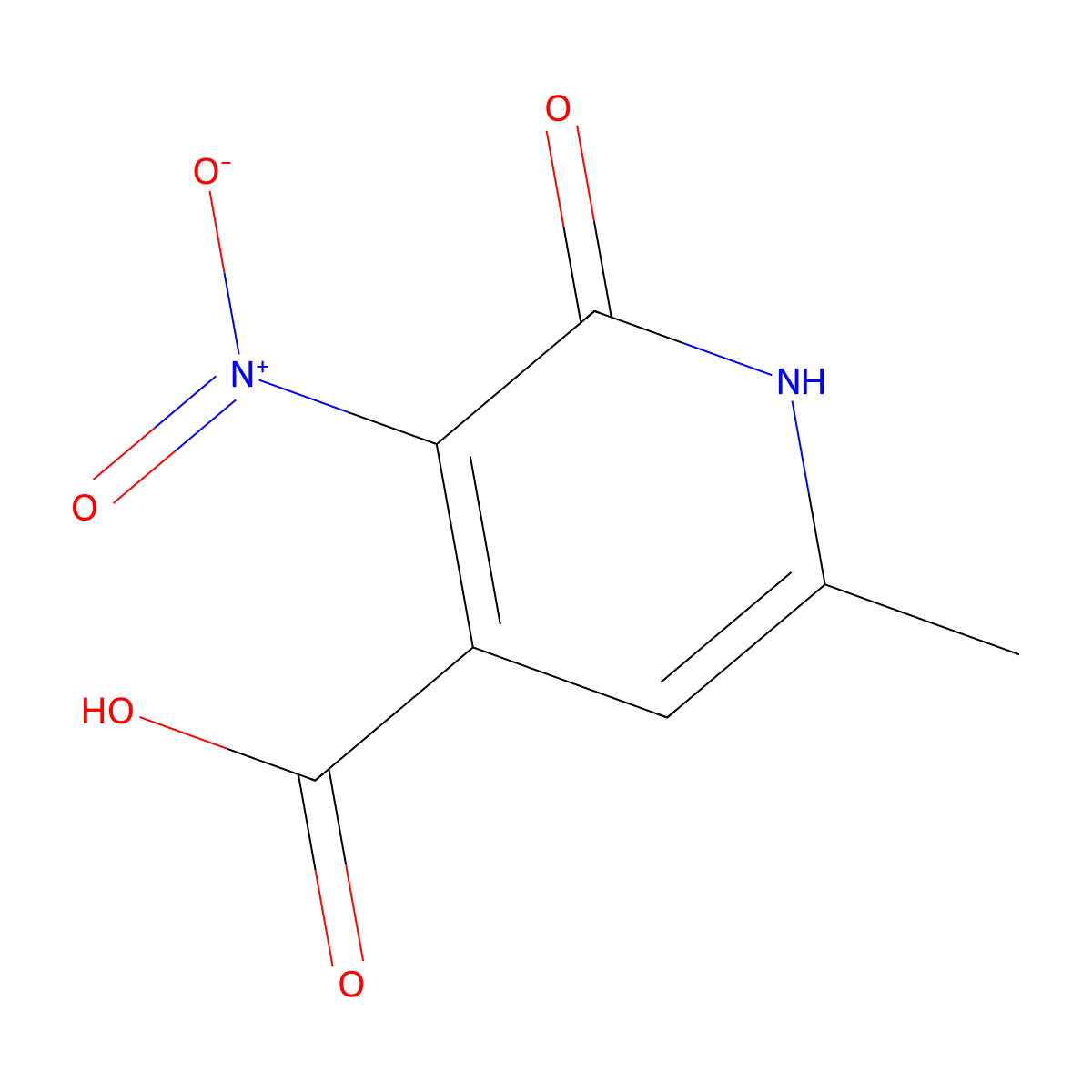 2-Hydroxy-6-methyl-3-nitropyridine-4-carboxylic acid molecular structure, CAS 1369136-38-8
