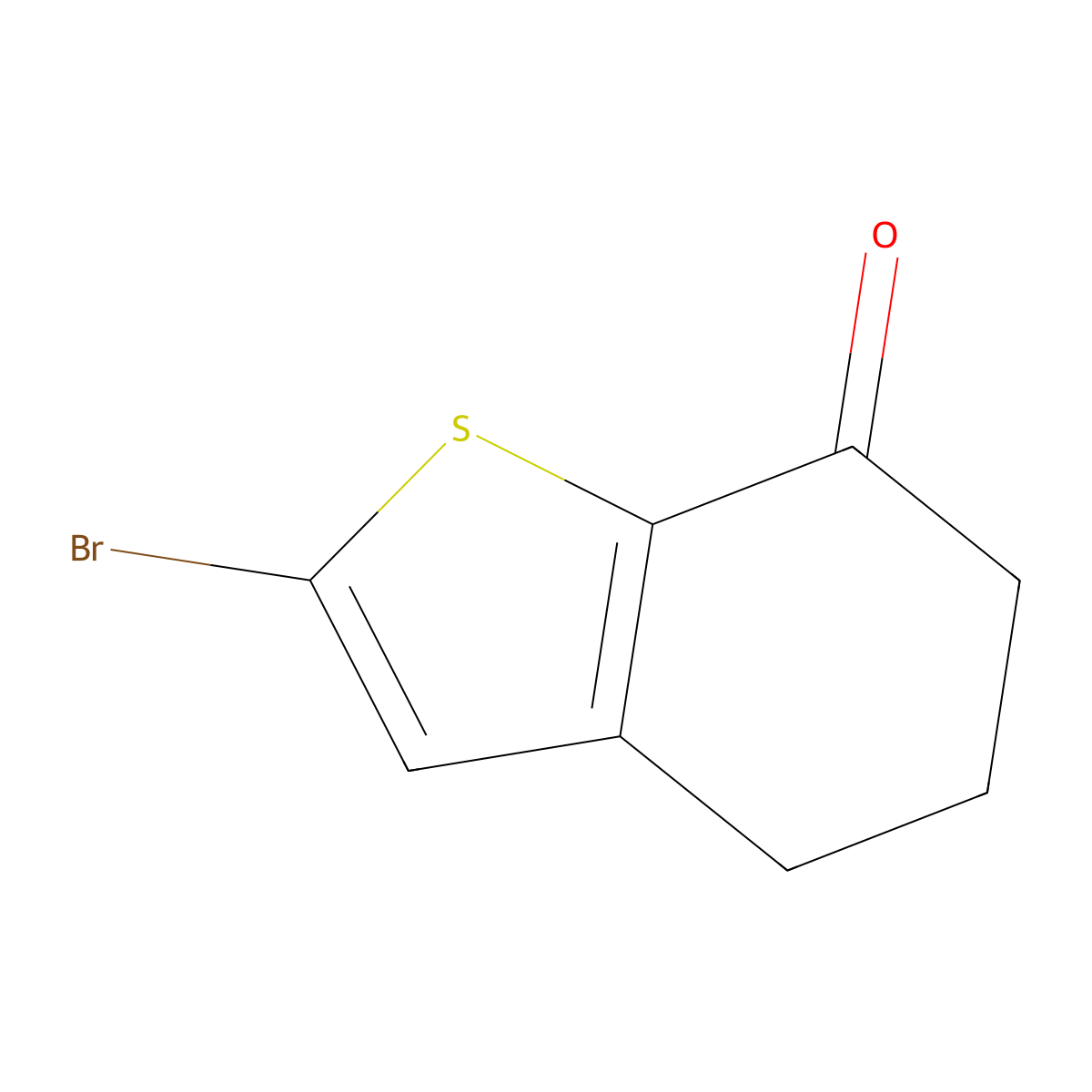 2-Bromo-5,6-dihydrobenzo[b]thiophen-7(4H)-one molecular structure, CAS 1369138-74-8
