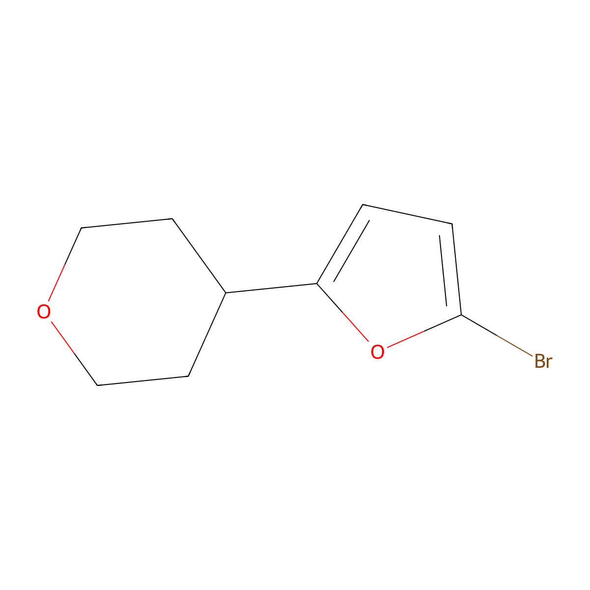 4-(5-Bromofuran-2-yl)oxane molecular structure, CAS 1369138-95-3