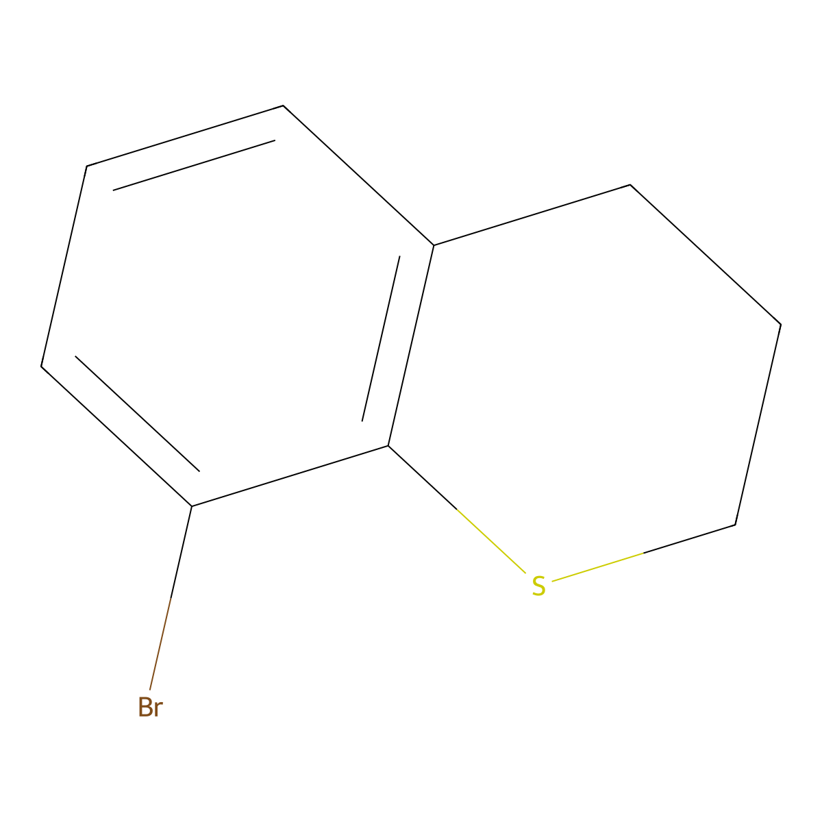 8-bromo-3,4-dihydro-2H-1-benzothiopyran molecular structure, CAS 1369139-45-6