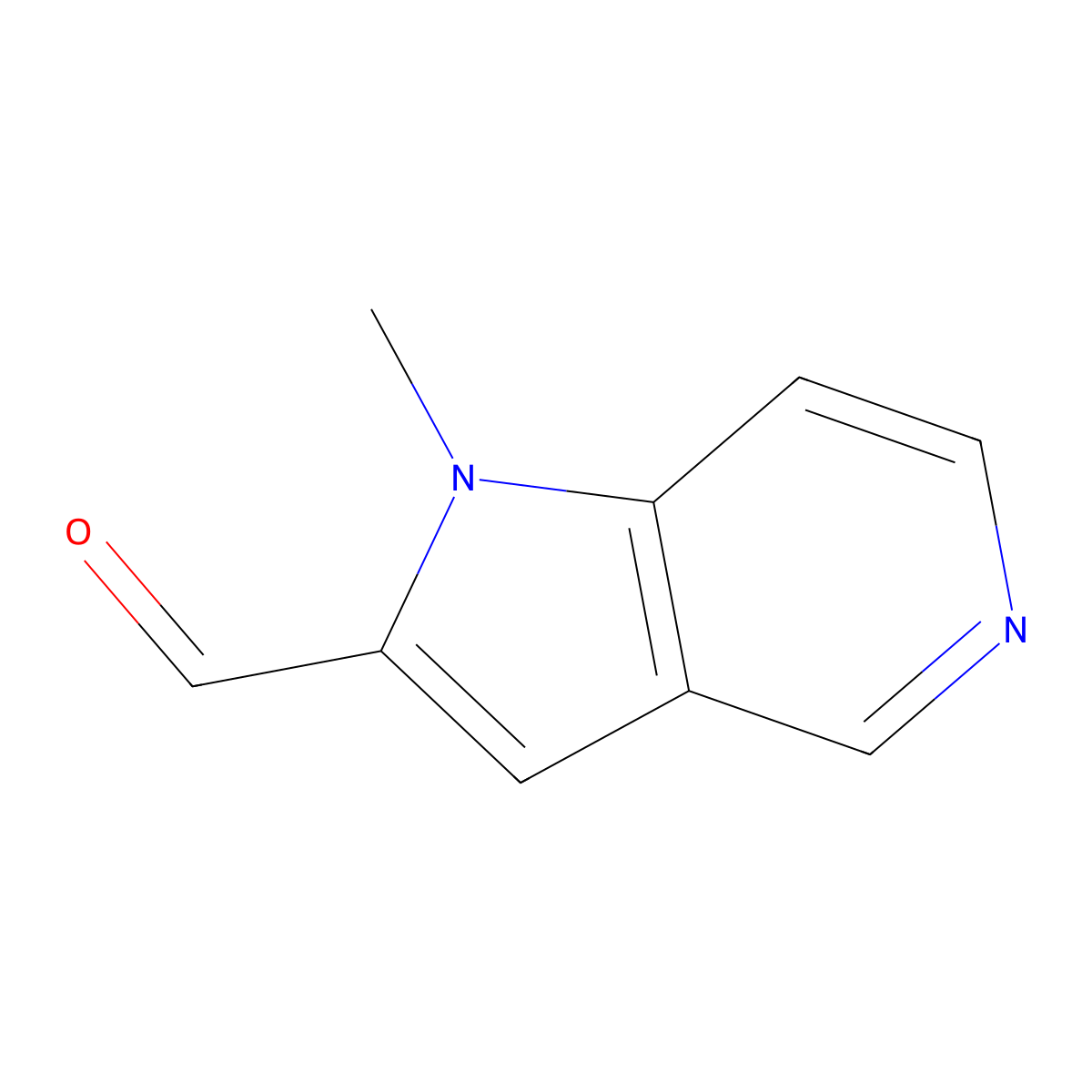 1-Methyl-1H-pyrrolo[3,2-c]pyridine-2-carbaldehyde molecular structure, CAS 1369139-76-3