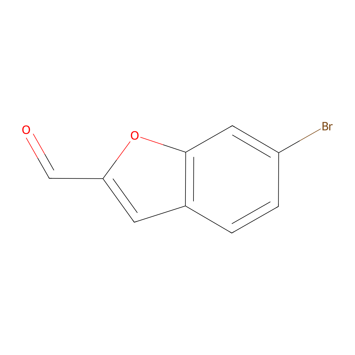 6-Bromo-1-benzofuran-2-carbaldehyde molecular structure, CAS 1369141-43-4