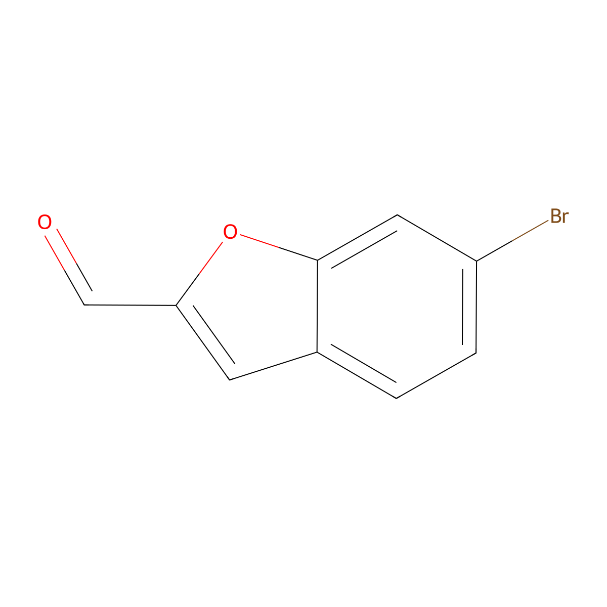6-Bromo-1-benzofuran-2-carbaldehyde molecular structure, CAS 1369141-43-4