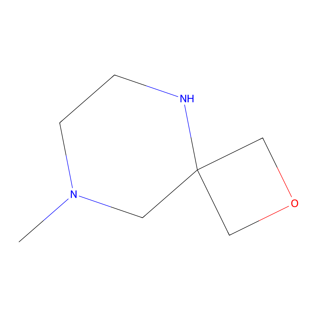 8-Methyl-2-oxa-5,8-diazaspiro[3.5]nonane molecular structure, CAS 1369143-13-4