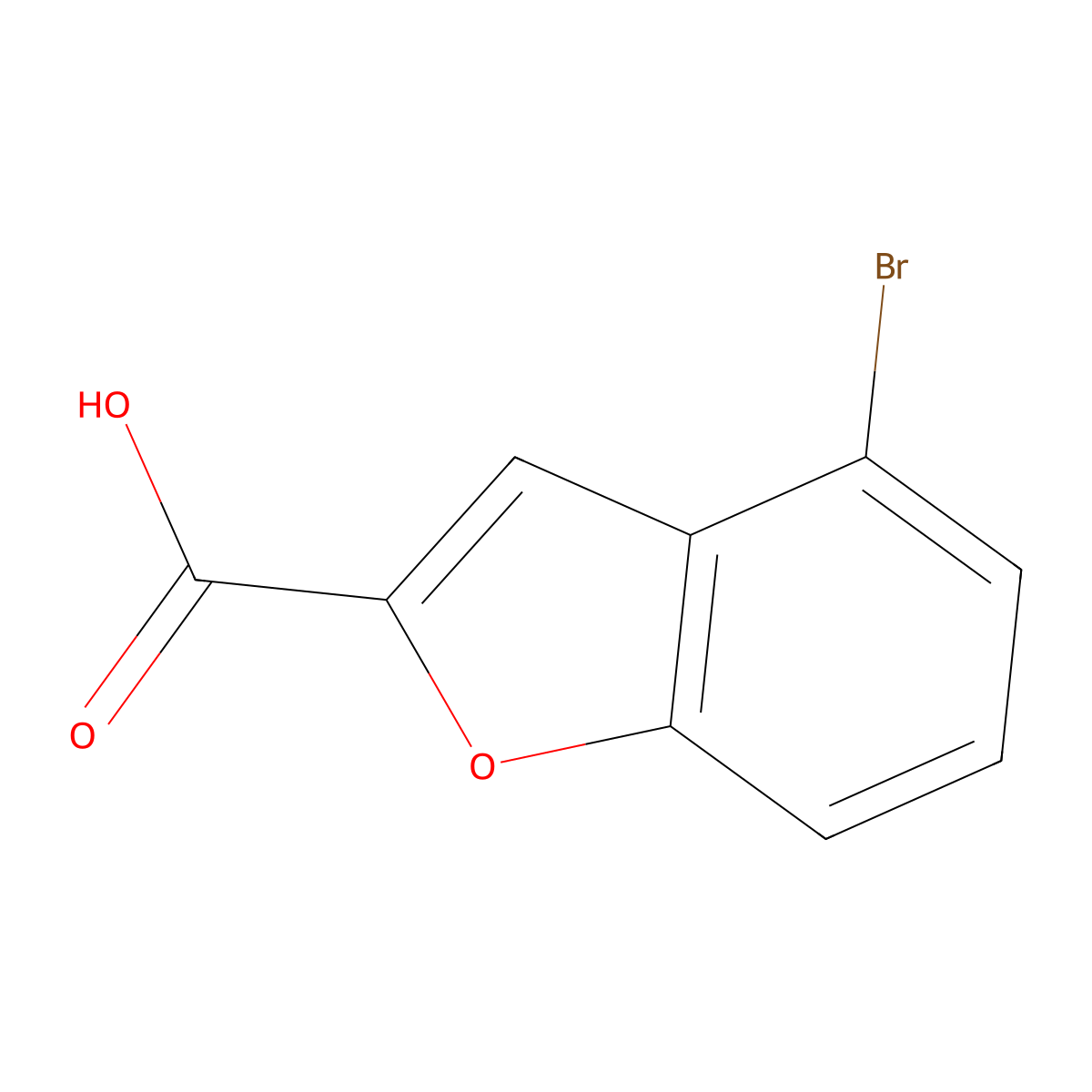 4-Bromobenzofuran-2-carboxylic acid molecular structure, CAS 1369143-28-1