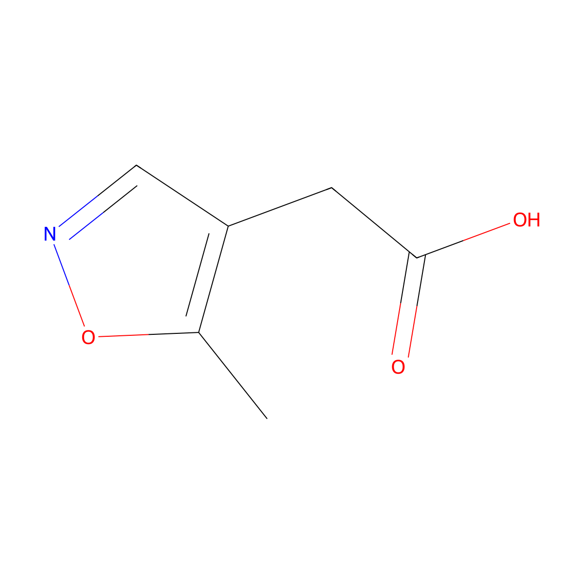 5-Methylisoxazole-4-acetic Acid molecular structure, CAS 1369144-11-5