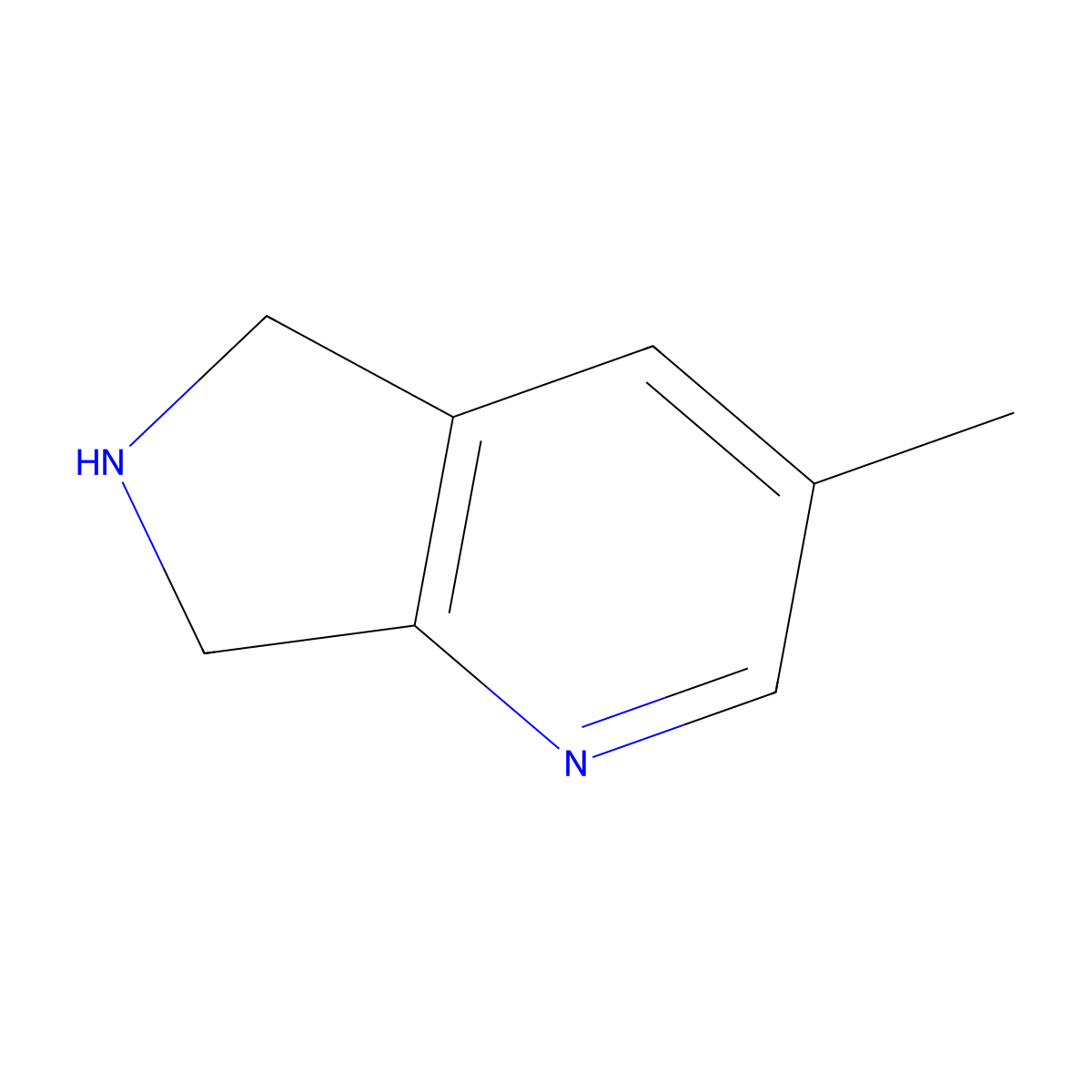 3-Methyl-5H,6H,7H-pyrrolo[3,4-B]pyridine molecular structure, CAS 1369145-76-5