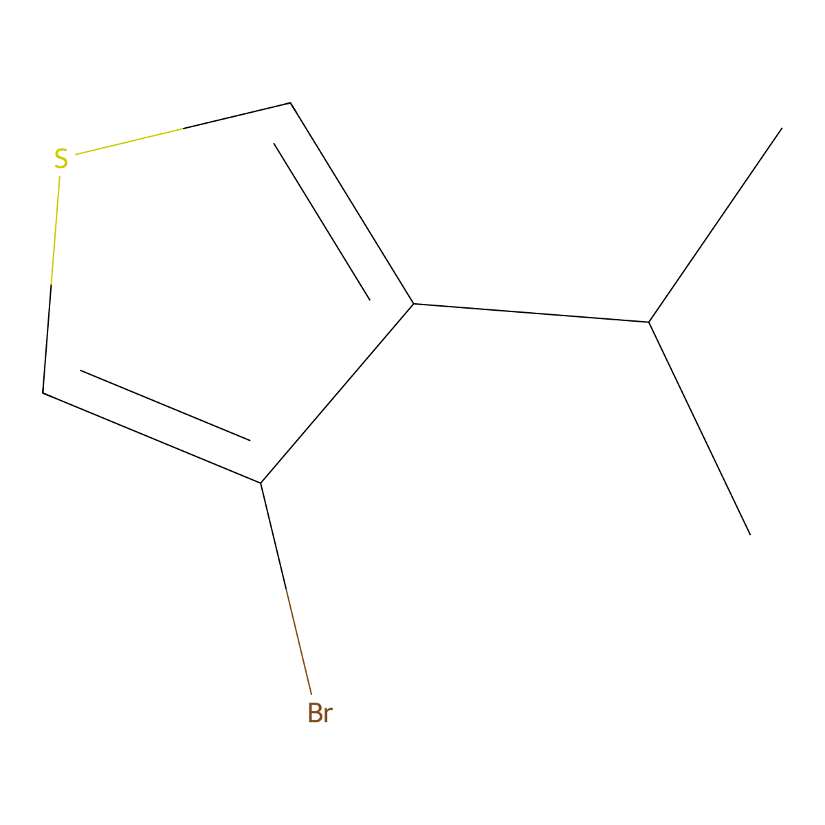 3-Bromo-4-(propan-2-yl)thiophene molecular structure, CAS 1369146-51-9