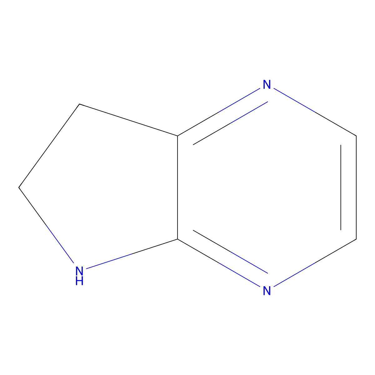 5H,6H,7H-Pyrrolo[2,3-B]pyrazine molecular structure, CAS 1369147-08-9