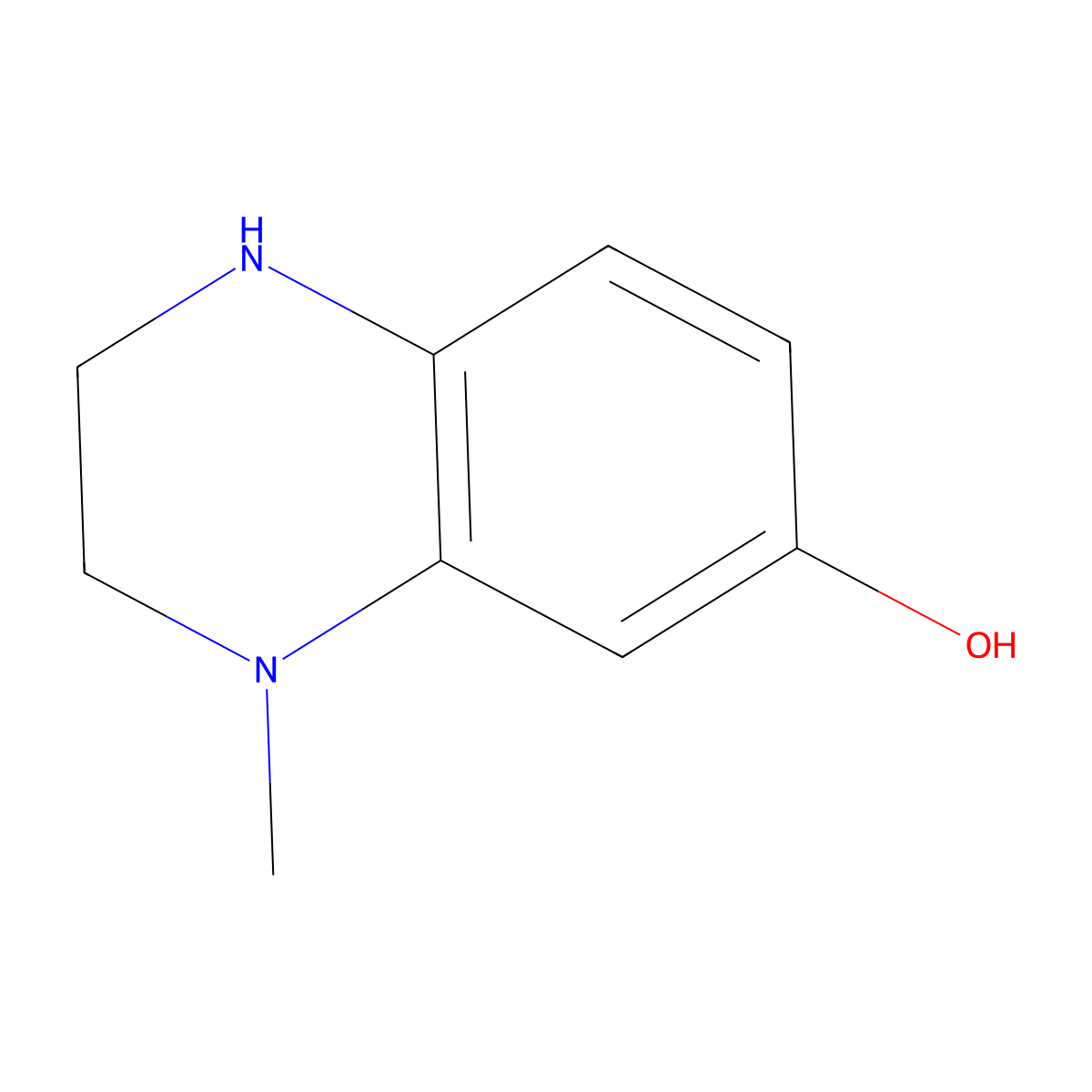 4-Methyl-1,2,3,4-tetrahydroquinoxalin-6-ol molecular structure, CAS 1369147-26-1