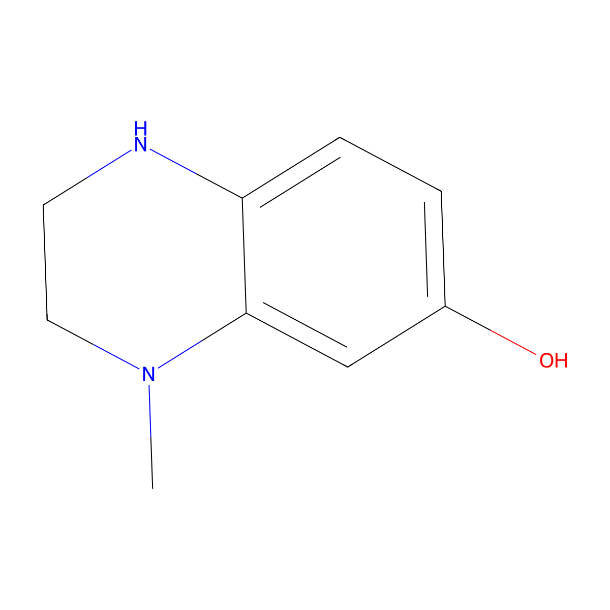 4-Methyl-1,2,3,4-tetrahydroquinoxalin-6-ol molecular structure, CAS 1369147-26-1
