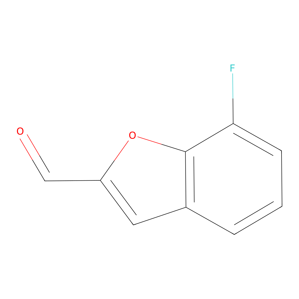 7-Fluoro-1-benzofuran-2-carbaldehyde molecular structure, CAS 1369147-39-6