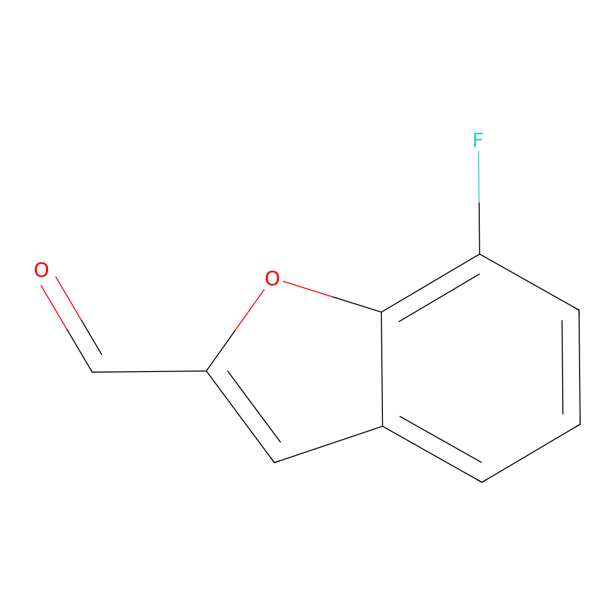 7-Fluoro-1-benzofuran-2-carbaldehyde molecular structure, CAS 1369147-39-6