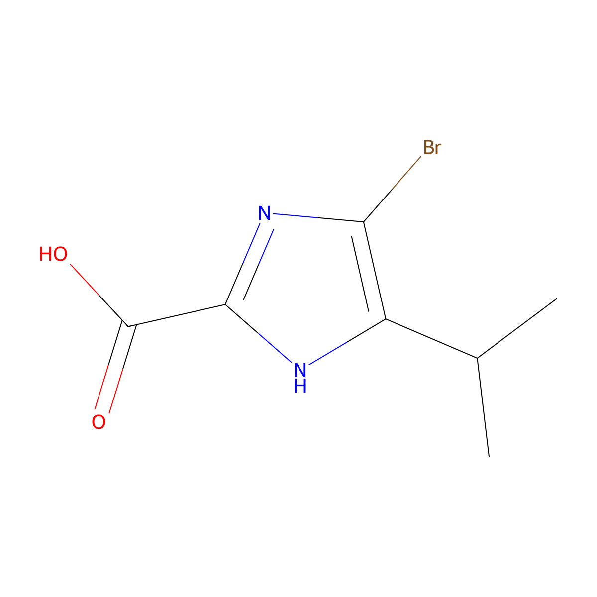 4-Bromo-5-isopropyl-1H-imidazole-2-carboxylic acid molecular structure, CAS 1369147-68-1