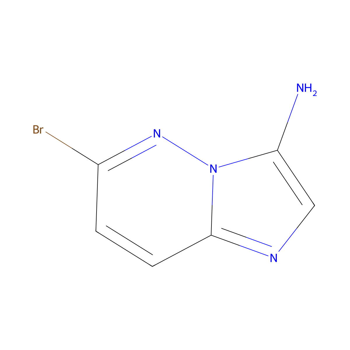 6-Bromoimidazo[1,2-b]pyridazin-3-amine molecular structure, CAS 1369154-31-3