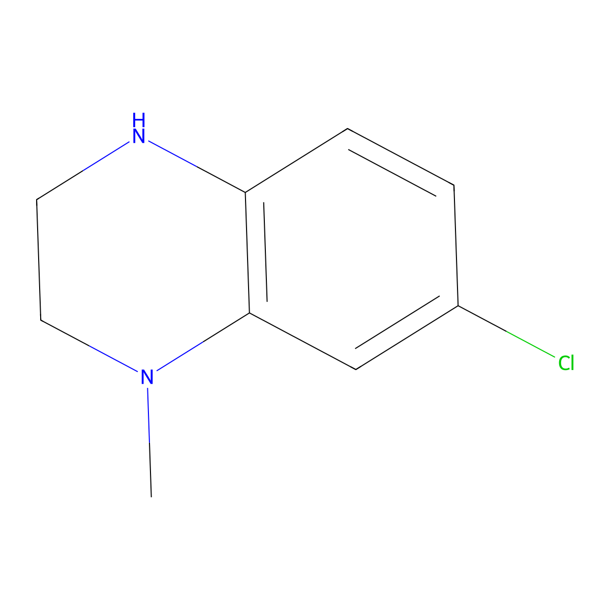 7-Chloro-1-methyl-1,2,3,4-tetrahydroquinoxaline molecular structure, CAS 1369154-32-4