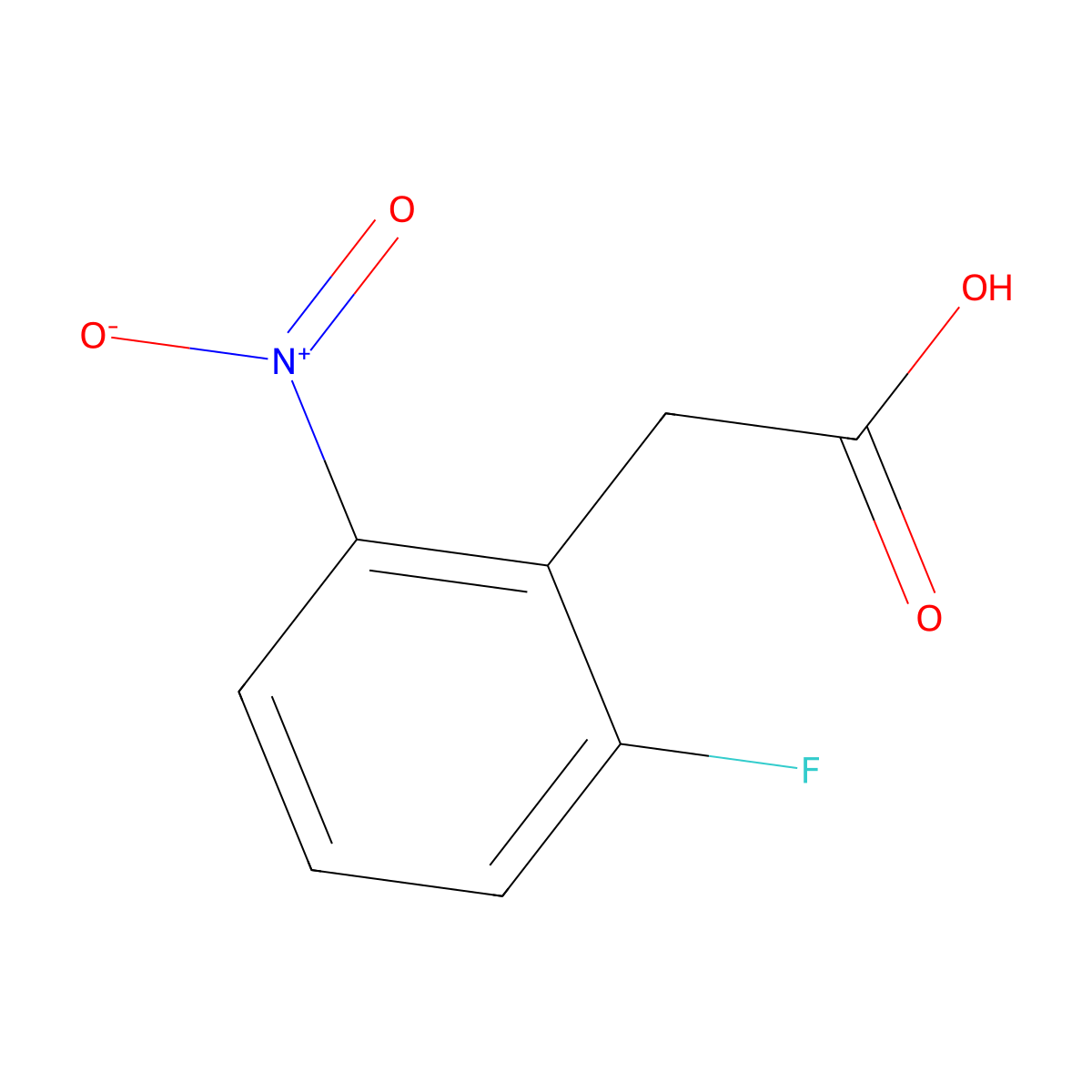 2-(2-Fluoro-6-nitrophenyl)acetic Acid molecular structure, CAS 136916-19-3