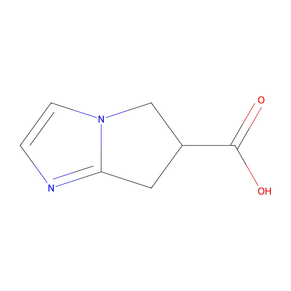 6,7-Dihydro-5H-pyrrolo[1,2-a]imidazole-6-carboxylic acid molecular structure, CAS 1369160-12-2