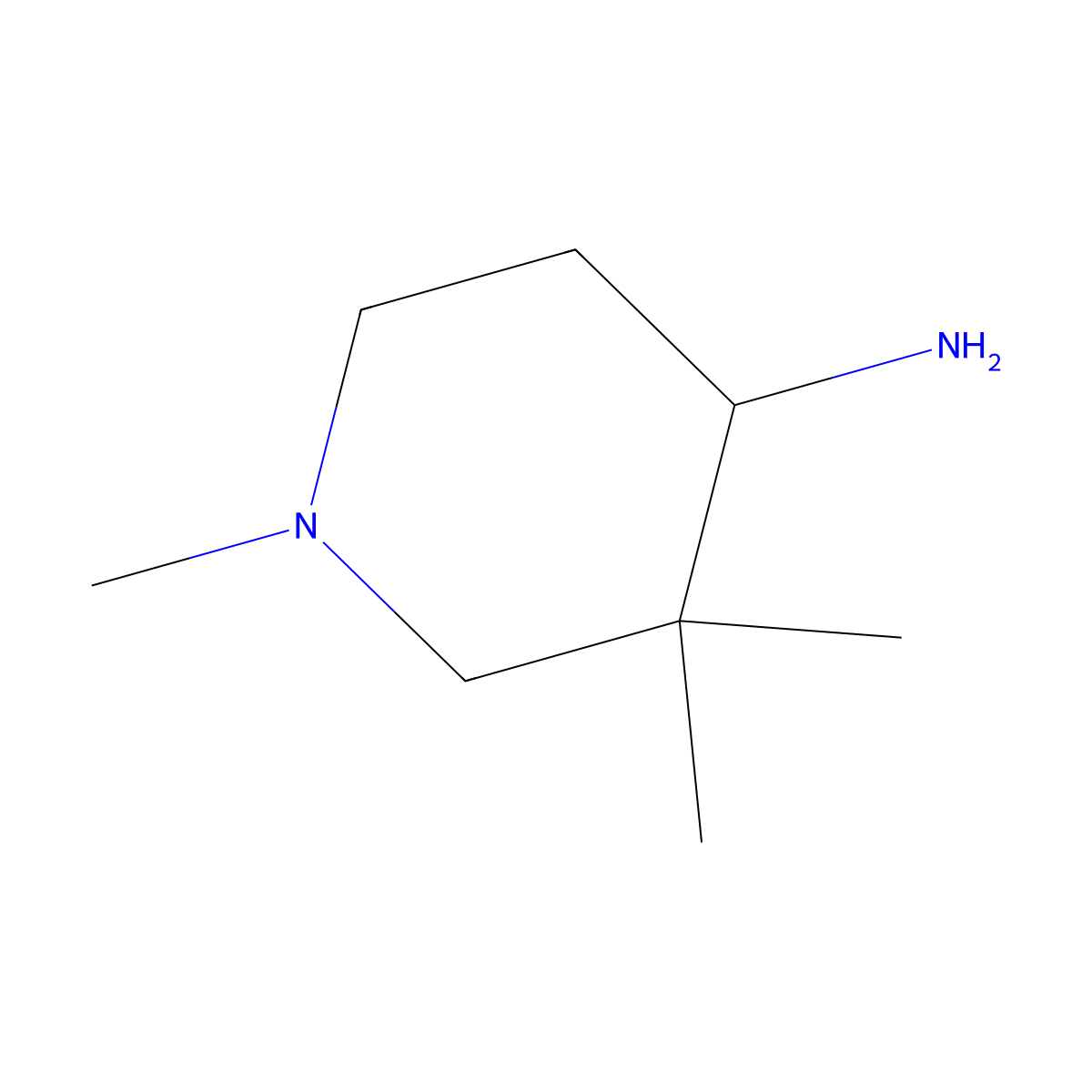 1,3,3-Trimethylpiperidin-4-amine molecular structure, CAS 1369161-64-7