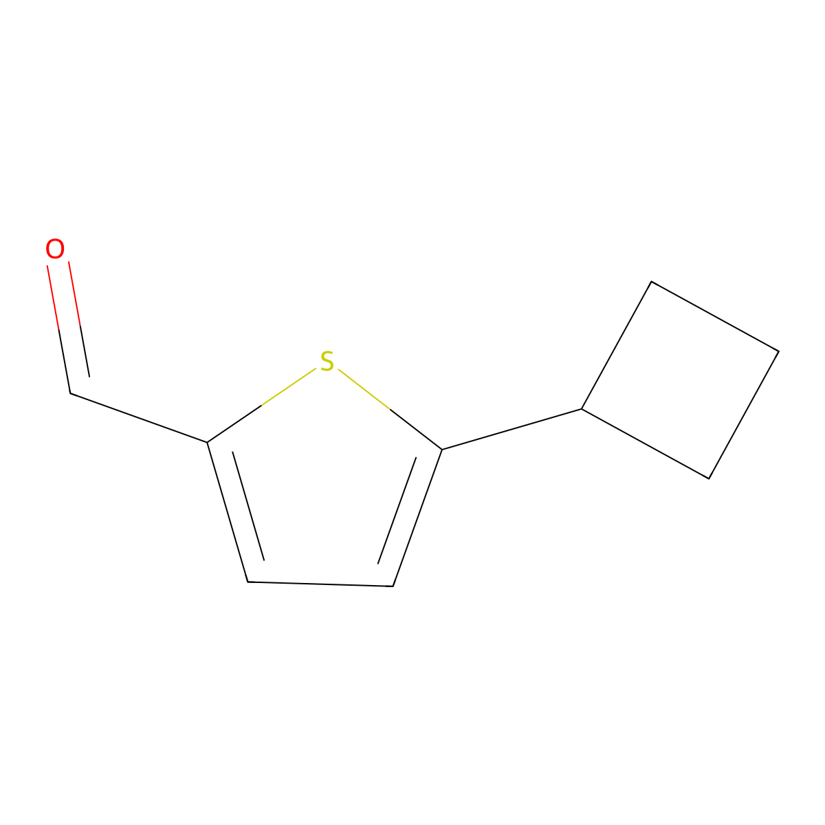 5-Cyclobutyl-2-thiophenecarboxaldehyde molecular structure, CAS 1369162-06-0