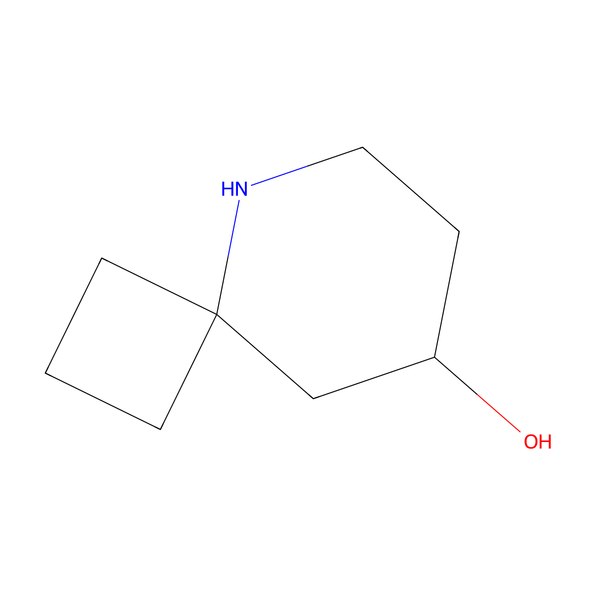 5-Azaspiro(3.5)nonan-8-ol molecular structure, CAS 1369162-15-1