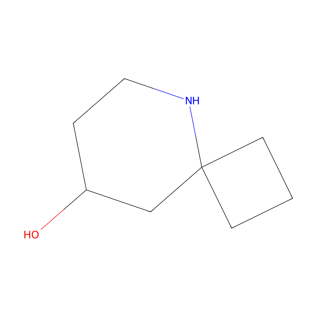 5-Azaspiro(3.5)nonan-8-ol molecular structure, CAS 1369162-15-1