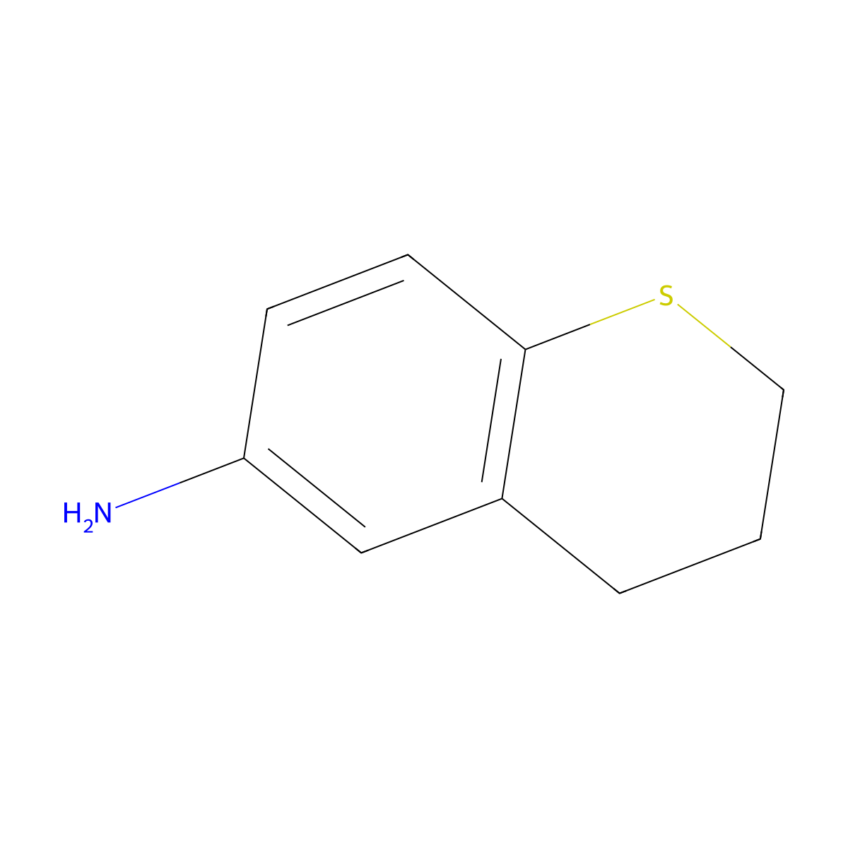 Thiochroman-6-amine molecular structure, CAS 1369163-28-9
