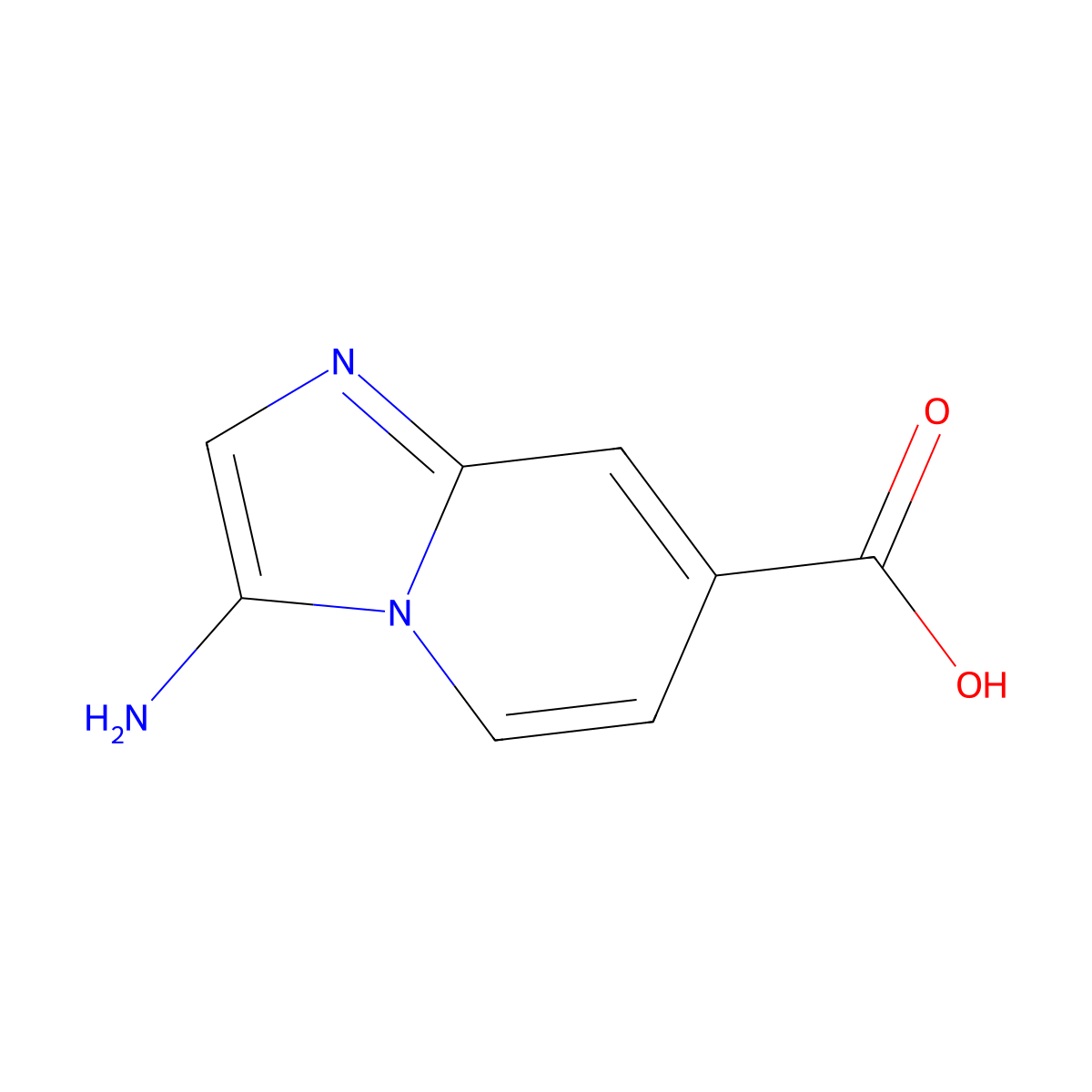 3-Aminoimidazo[1,2-a]pyridine-7-carboxylic acid molecular structure, CAS 1369164-93-1
