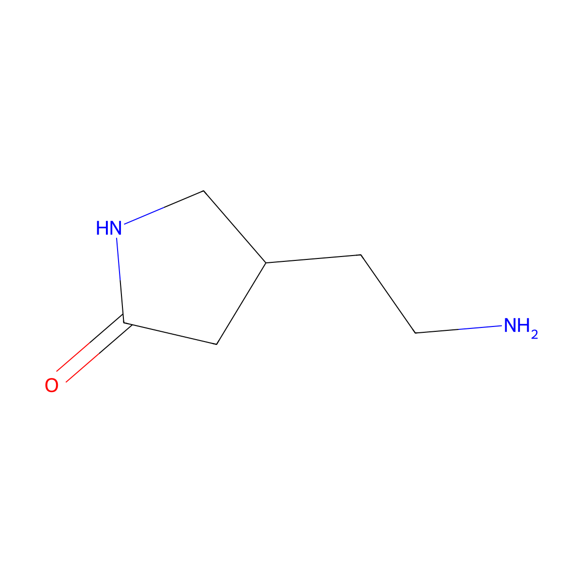 4-(2-Aminoethyl)pyrrolidin-2-one molecular structure, CAS 1369165-74-1