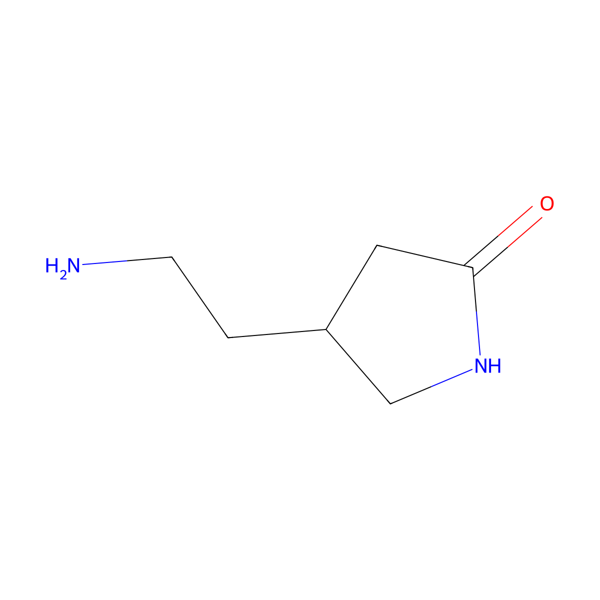 4-(2-Aminoethyl)pyrrolidin-2-one molecular structure, CAS 1369165-74-1