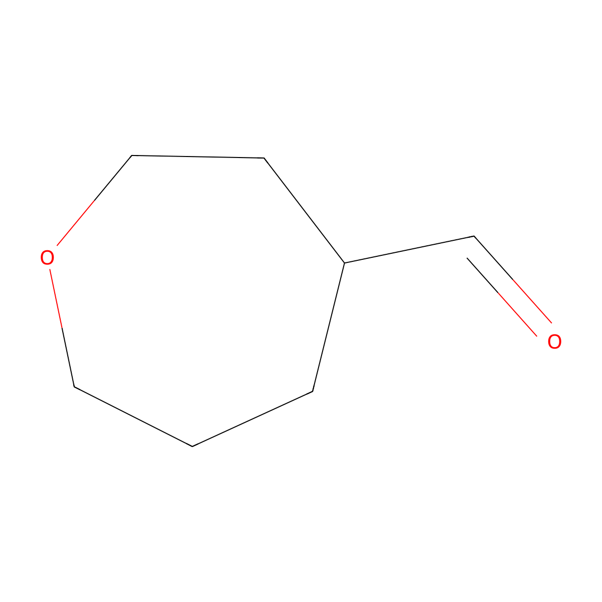 Oxepane-4-carbaldehyde molecular structure, CAS 1369165-85-4