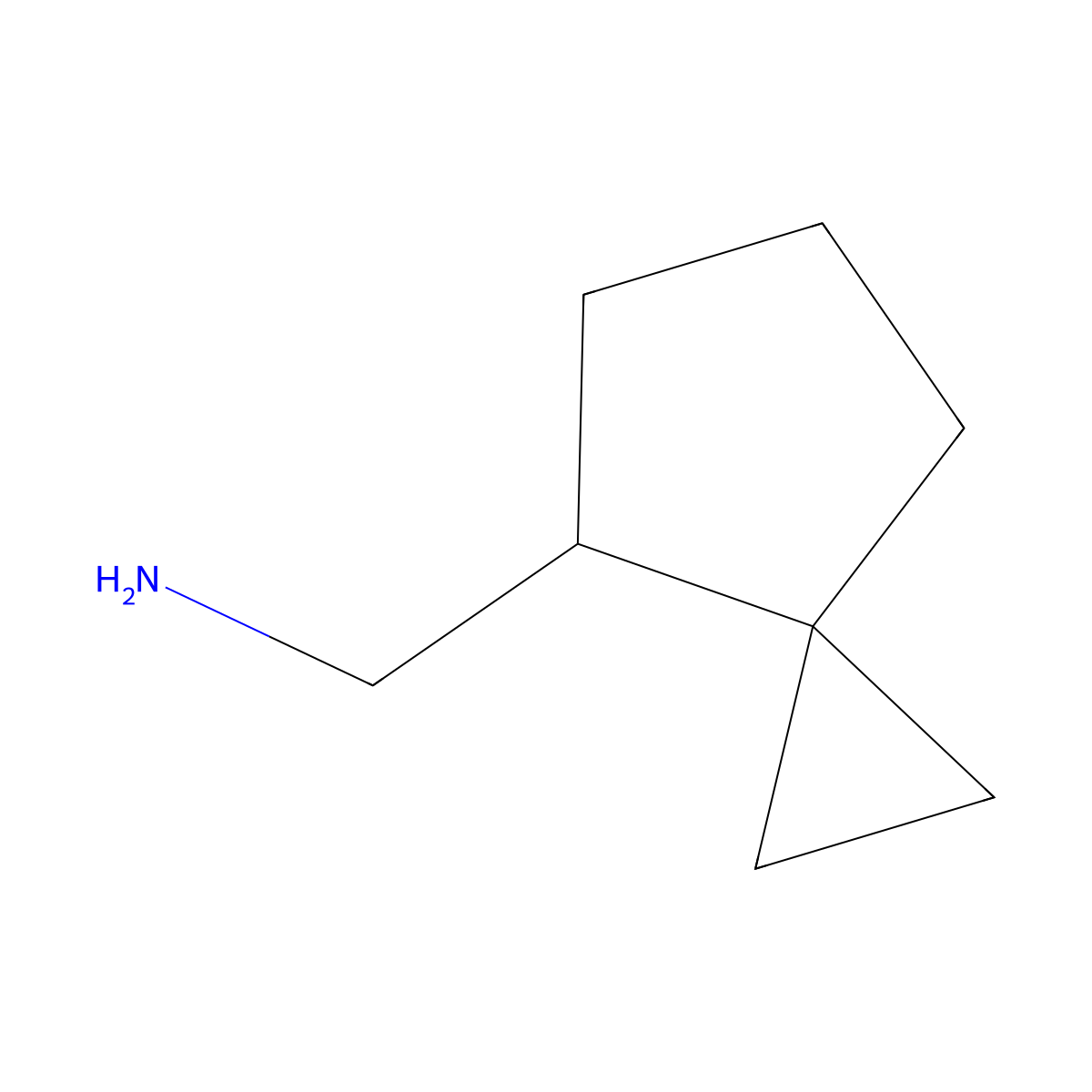 {Spiro[2.4]heptan-4-yl}methanamine molecular structure, CAS 1369166-33-5