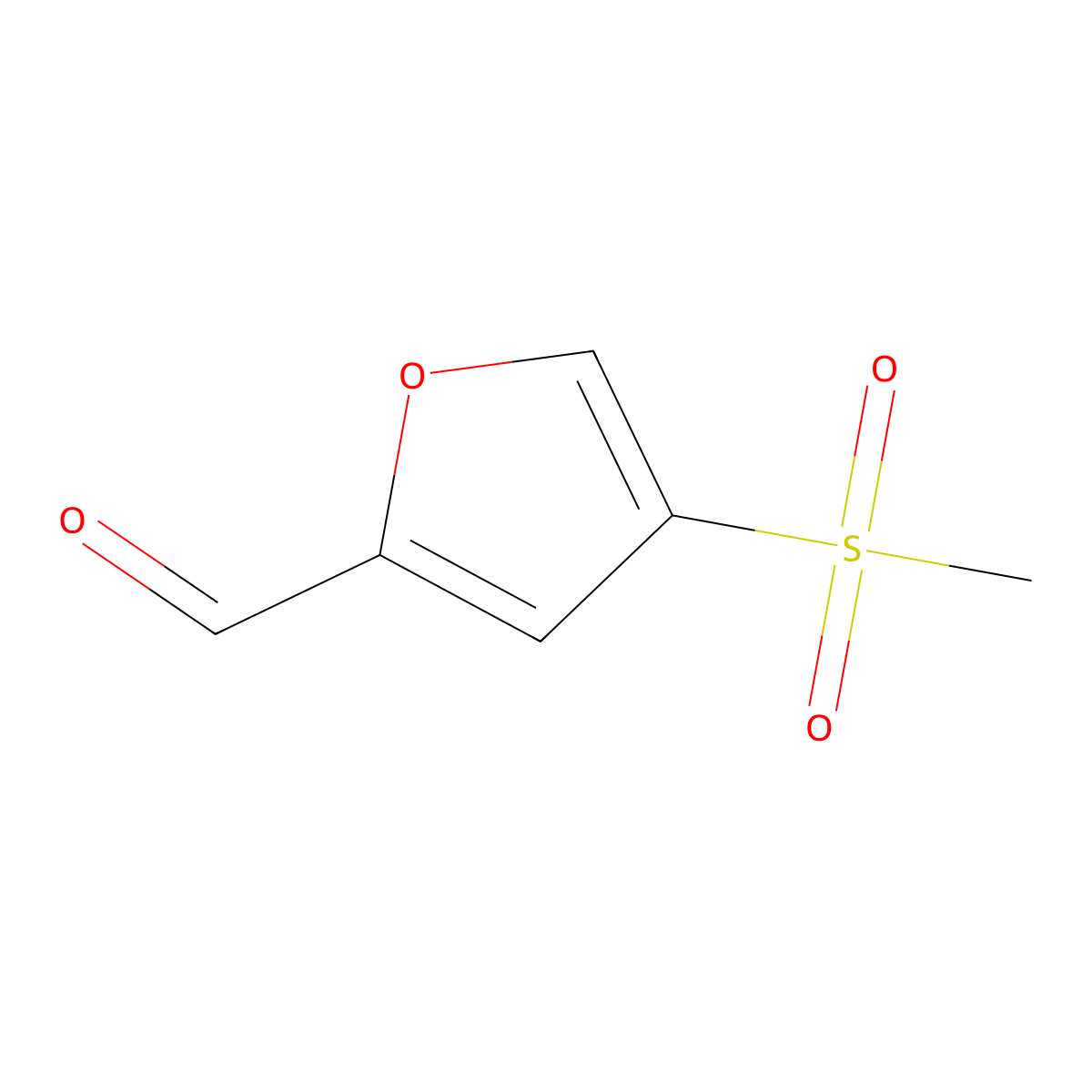 4-Methanesulfonylfuran-2-carbaldehyde molecular structure, CAS 1369167-15-6