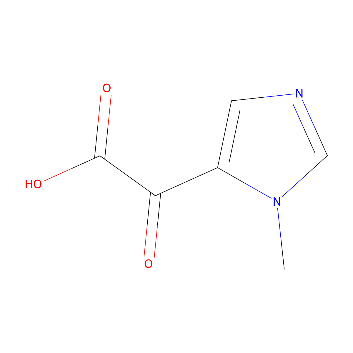 2-(1-methyl-1H-imidazol-5-yl)-2-oxoacetic acid molecular structure, CAS 1369167-60-1