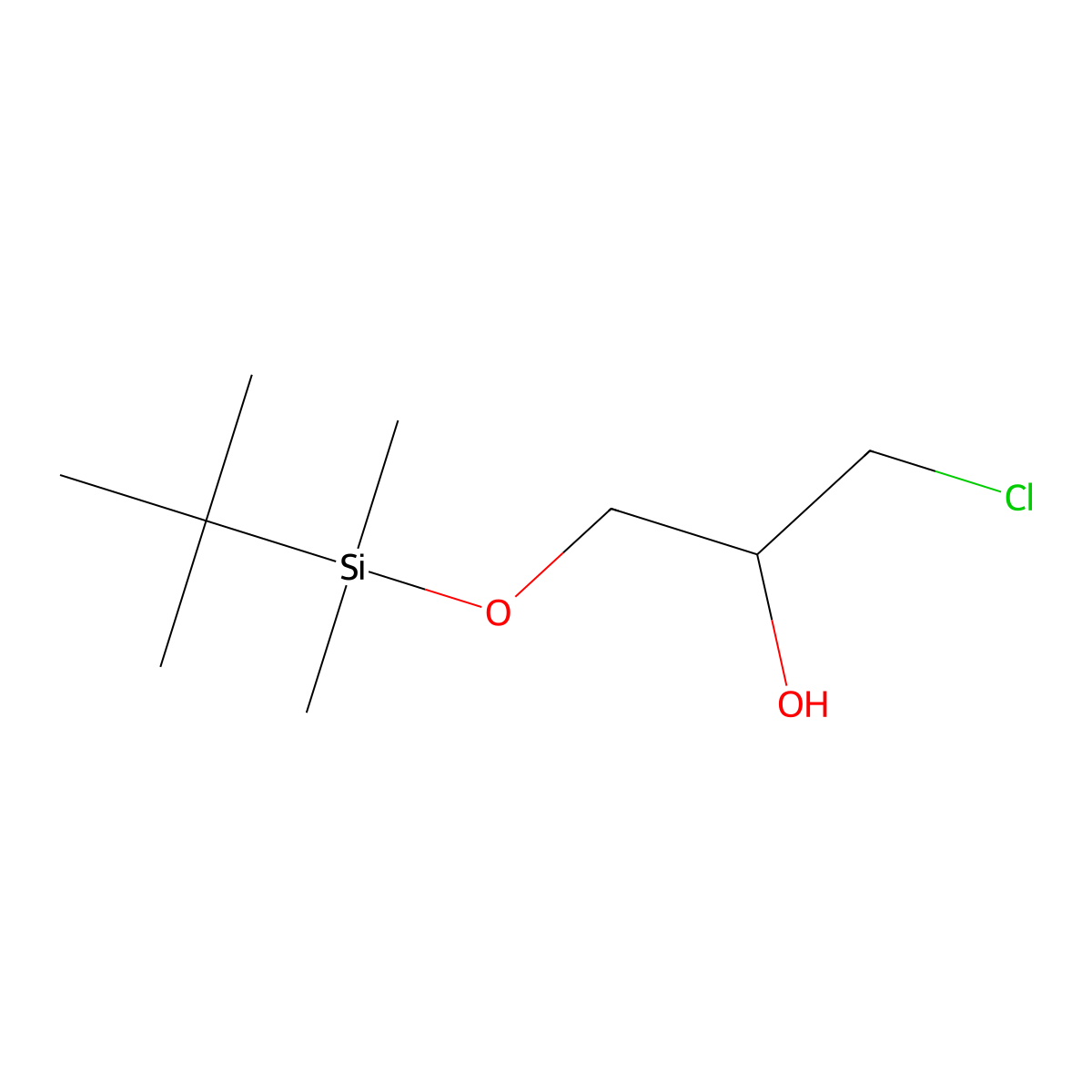 1-((tert-Butyldimethylsilyl)oxy)-3-chloropropan-2-ol molecular structure, CAS 136917-95-8
