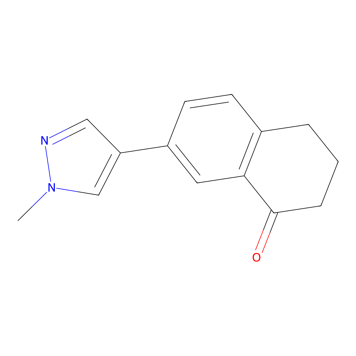 7-(1-Methyl-1H-pyrazol-4-yl)-3,4-dihydronaphthalen-1(2H)-one molecular structure, CAS 1369172-79-1