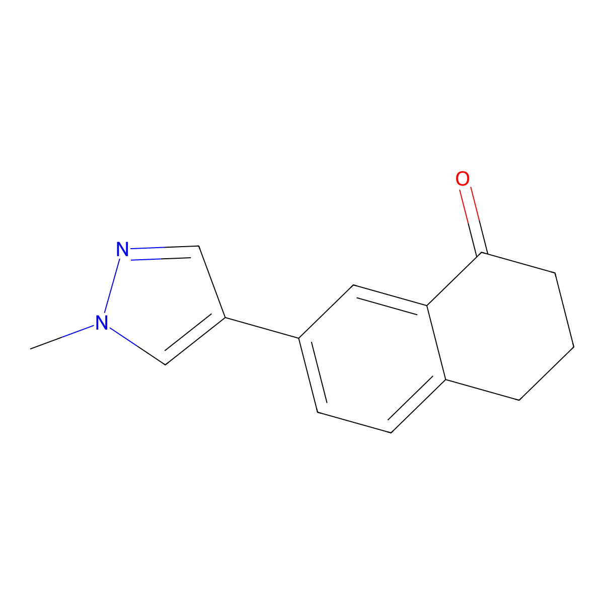 7-(1-Methyl-1H-pyrazol-4-yl)-3,4-dihydronaphthalen-1(2H)-one molecular structure, CAS 1369172-79-1