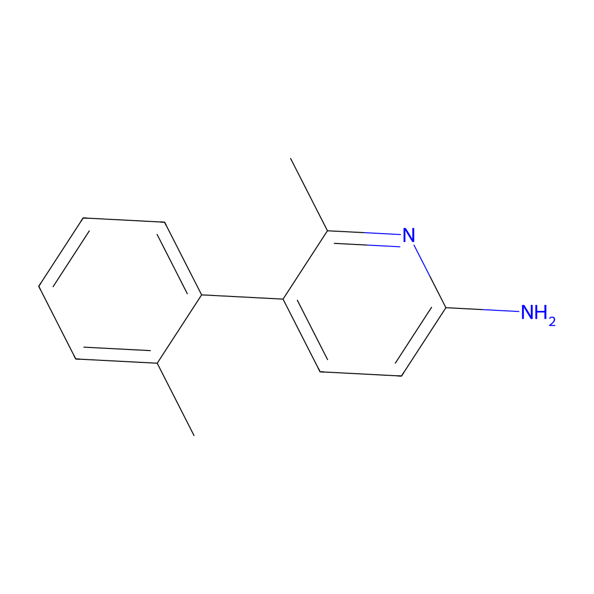 6-Methyl-5-(o-tolyl)pyridin-2-amine molecular structure, CAS 1369174-06-0