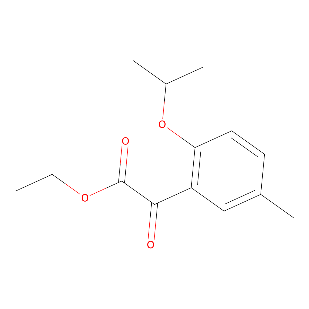 Ethyl 2-(2-isopropoxy-5-methylphenyl)-2-oxoacetate molecular structure, CAS 1369177-22-9
