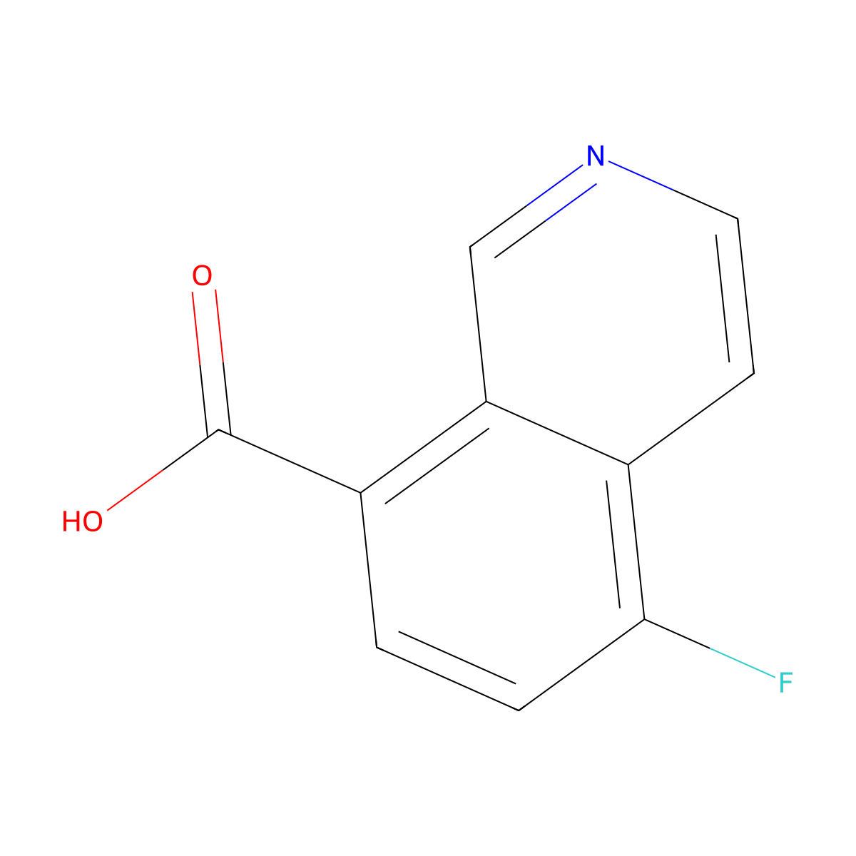 5-Fluoroisoquinoline-8-carboxylic acid molecular structure, CAS 1369177-56-9