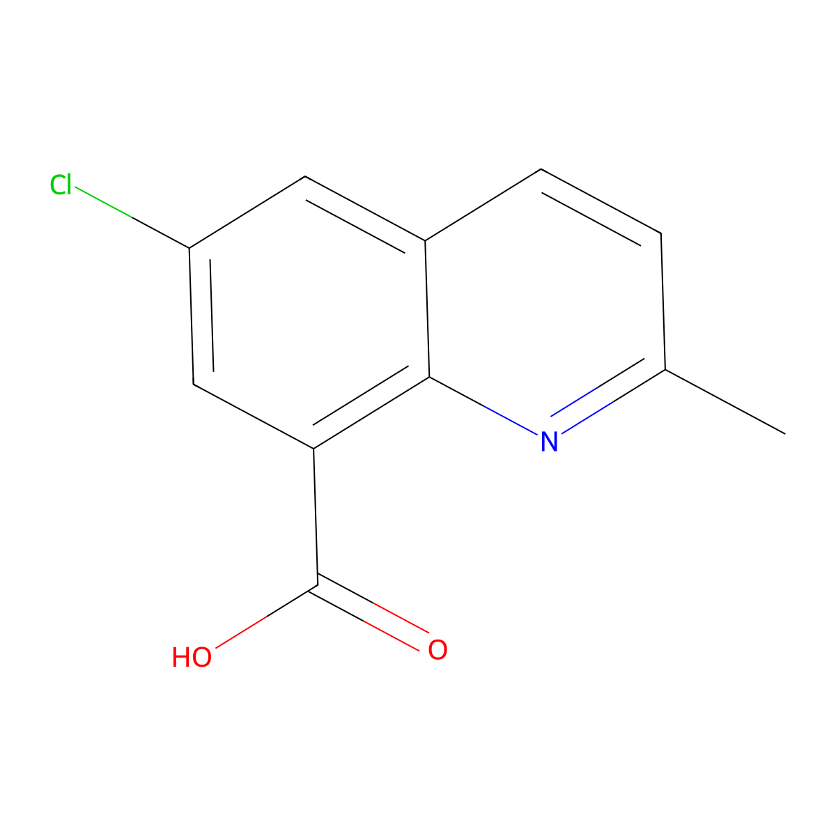 6-Chloro-2-methylquinoline-8-carboxylic acid molecular structure, CAS 1369177-63-8