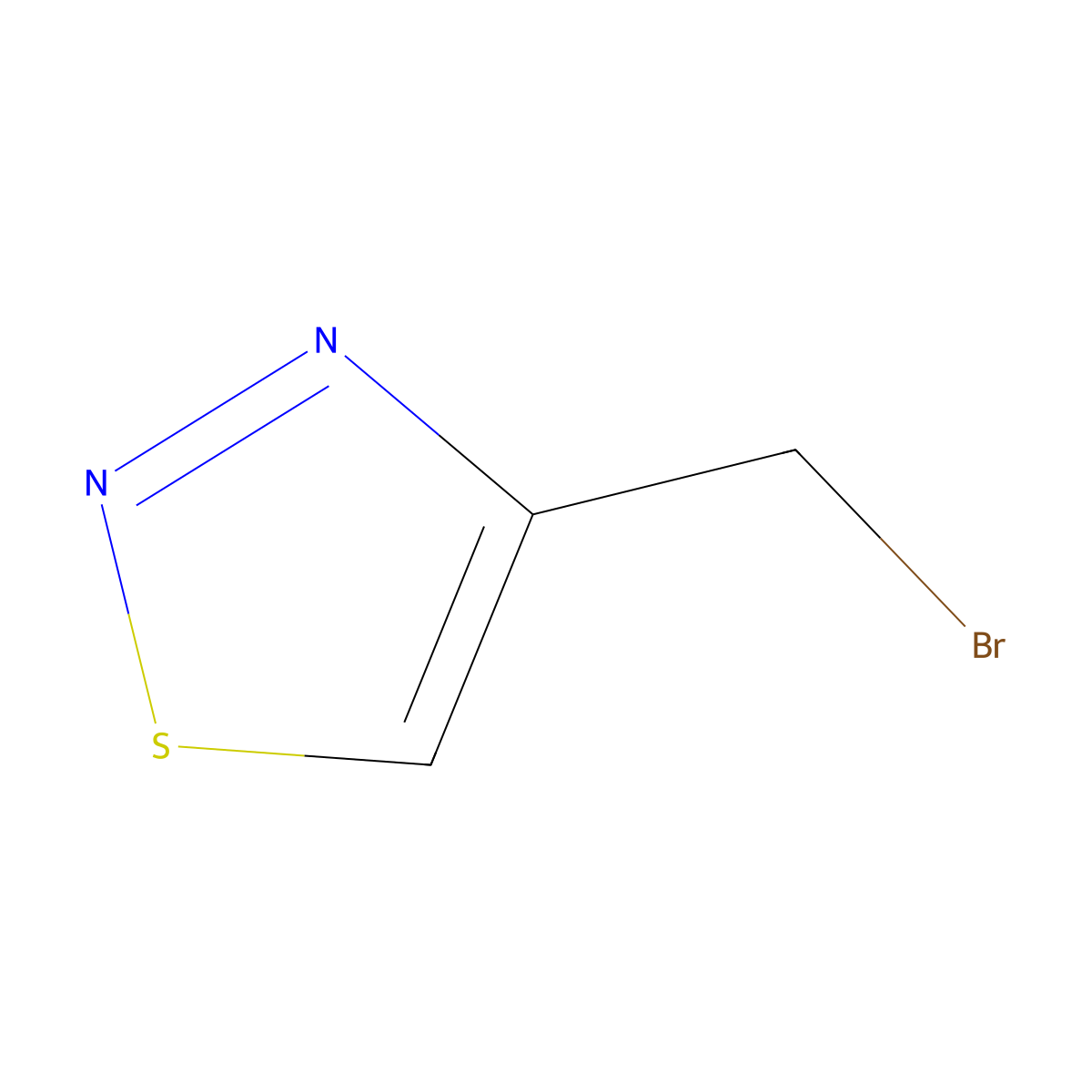 4-(Bromomethyl)-1,2,3-thiadiazole molecular structure, CAS 136918-76-8