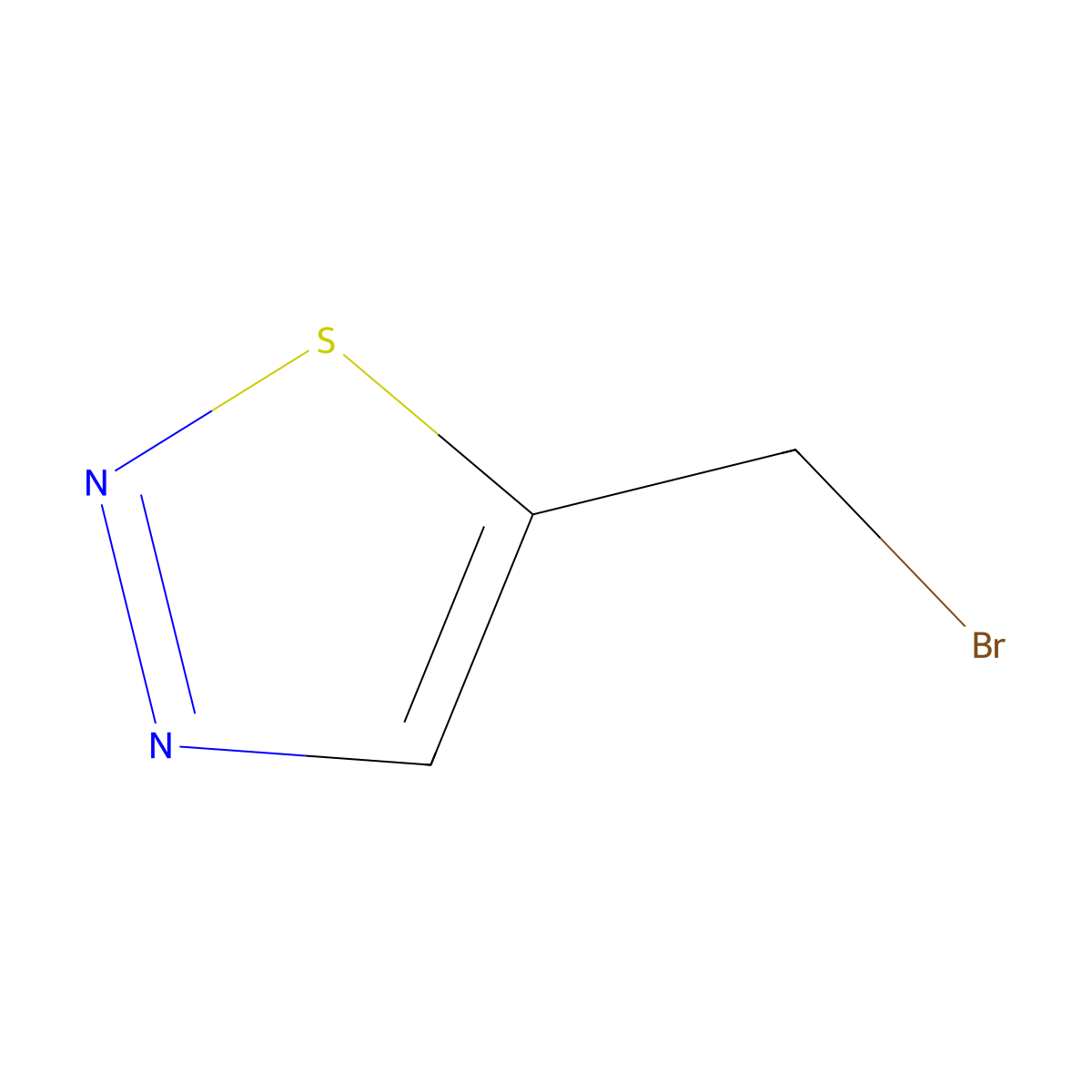 5-(Bromomethyl)-1,2,3-thiadiazole molecular structure, CAS 136918-85-9