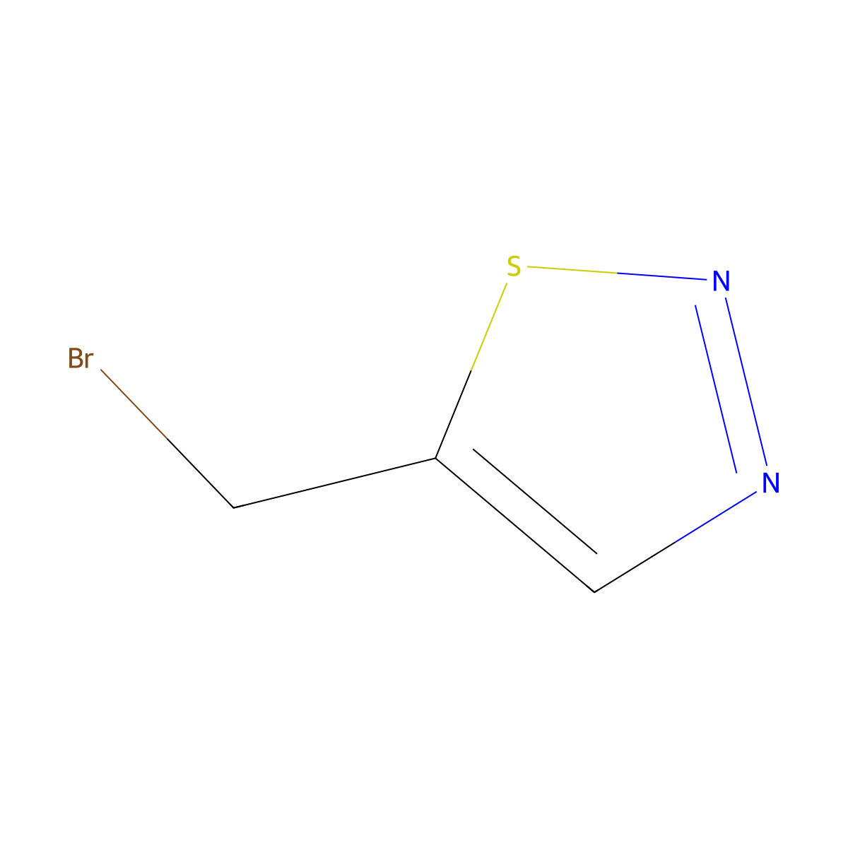 5-(Bromomethyl)-1,2,3-thiadiazole molecular structure, CAS 136918-85-9
