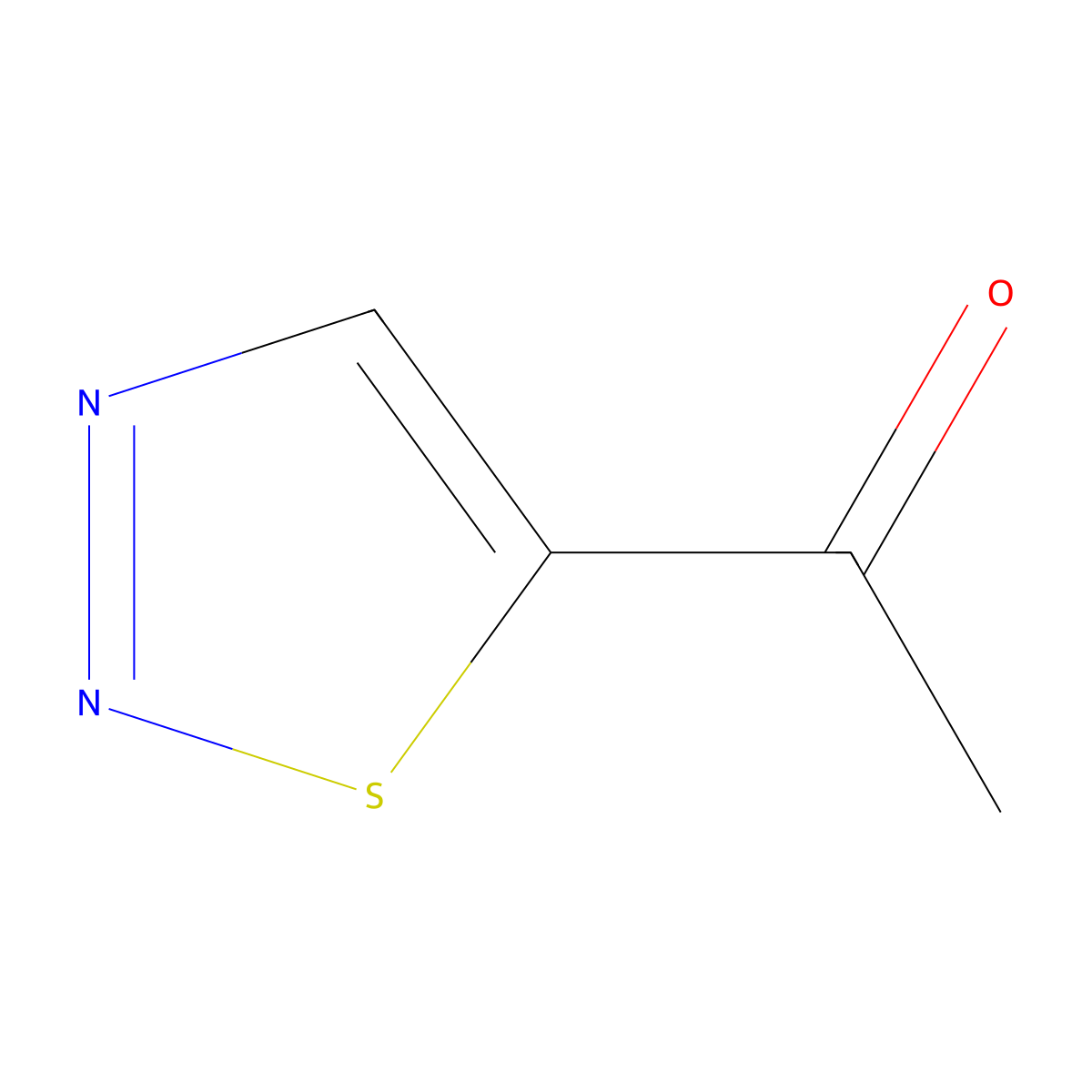 1-(1,2,3-Thiadiazol-5-yl)ethan-1-one molecular structure, CAS 136918-88-2