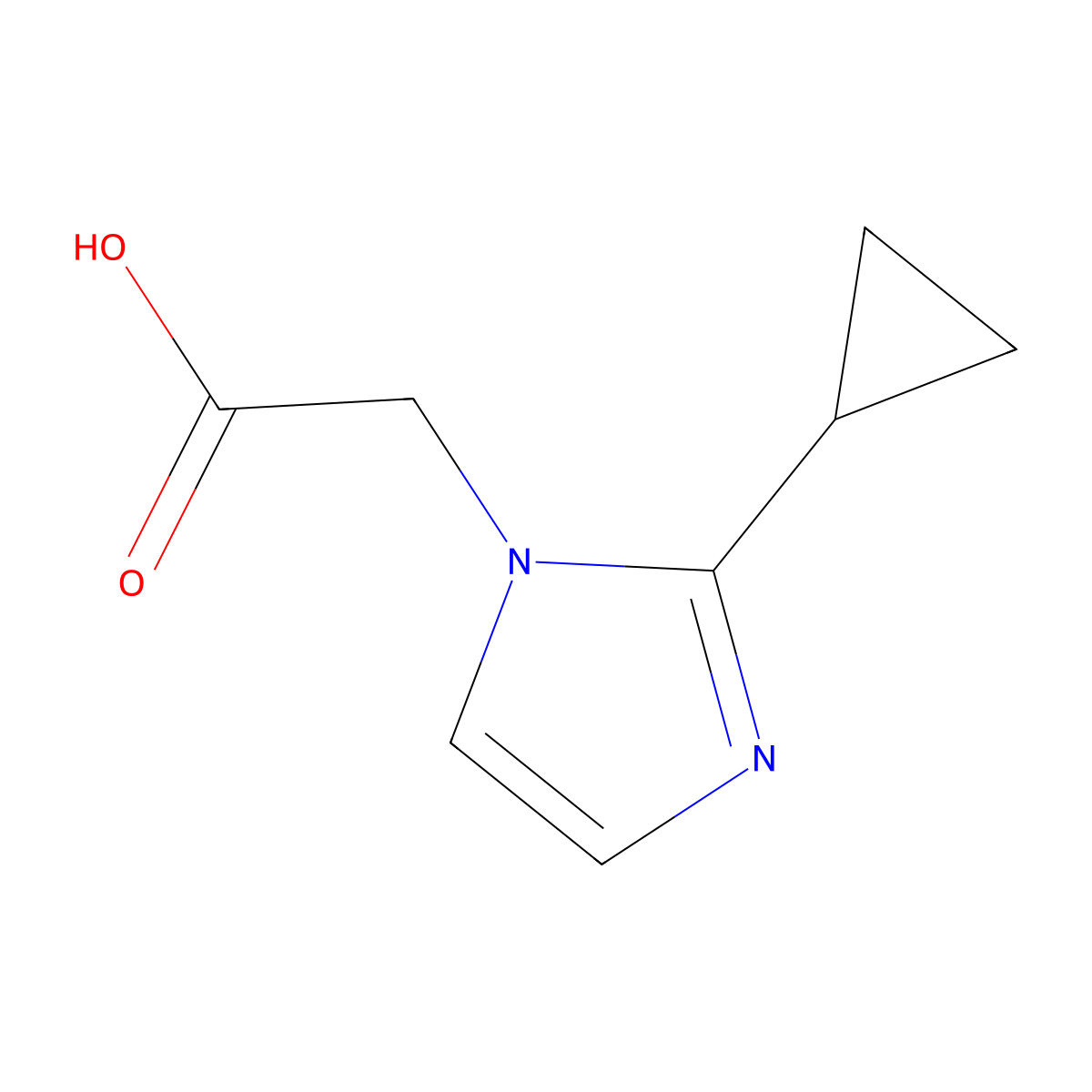 2-(2-Cyclopropylimidazol-1-yl)acetic acid molecular structure, CAS 1369180-55-1