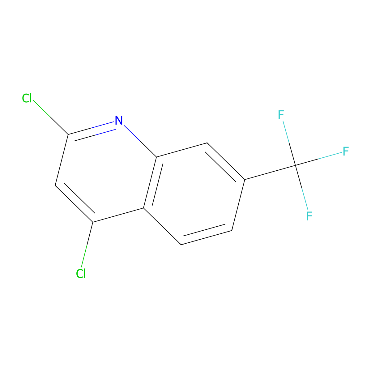 2,4-Dichloro-7-(trifluoromethyl)quinoline molecular structure, CAS 1369186-15-1