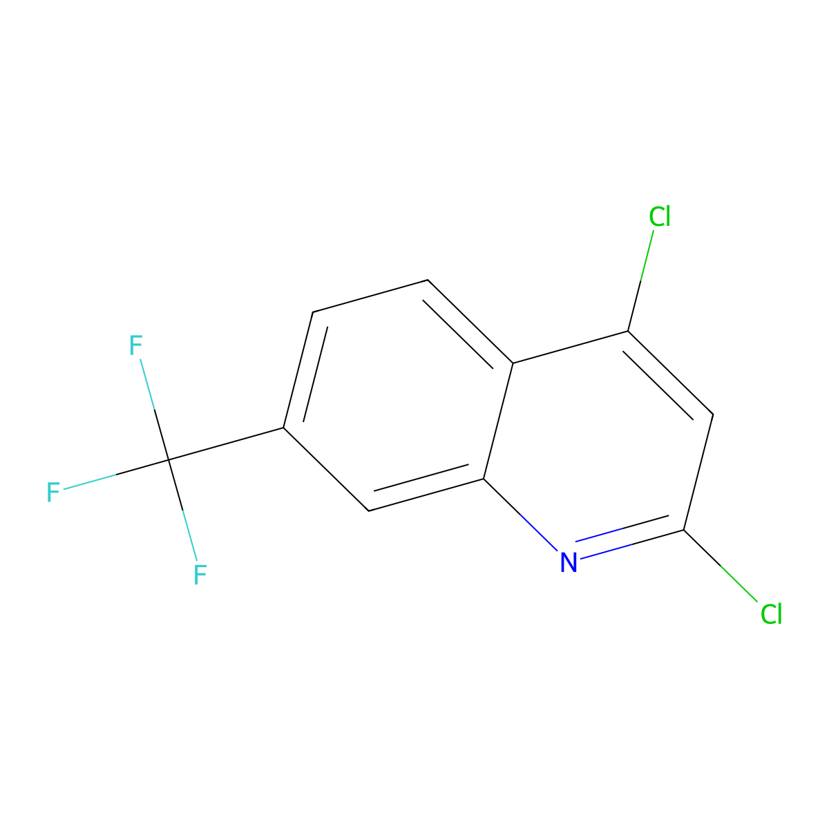 2,4-Dichloro-7-(trifluoromethyl)quinoline molecular structure, CAS 1369186-15-1