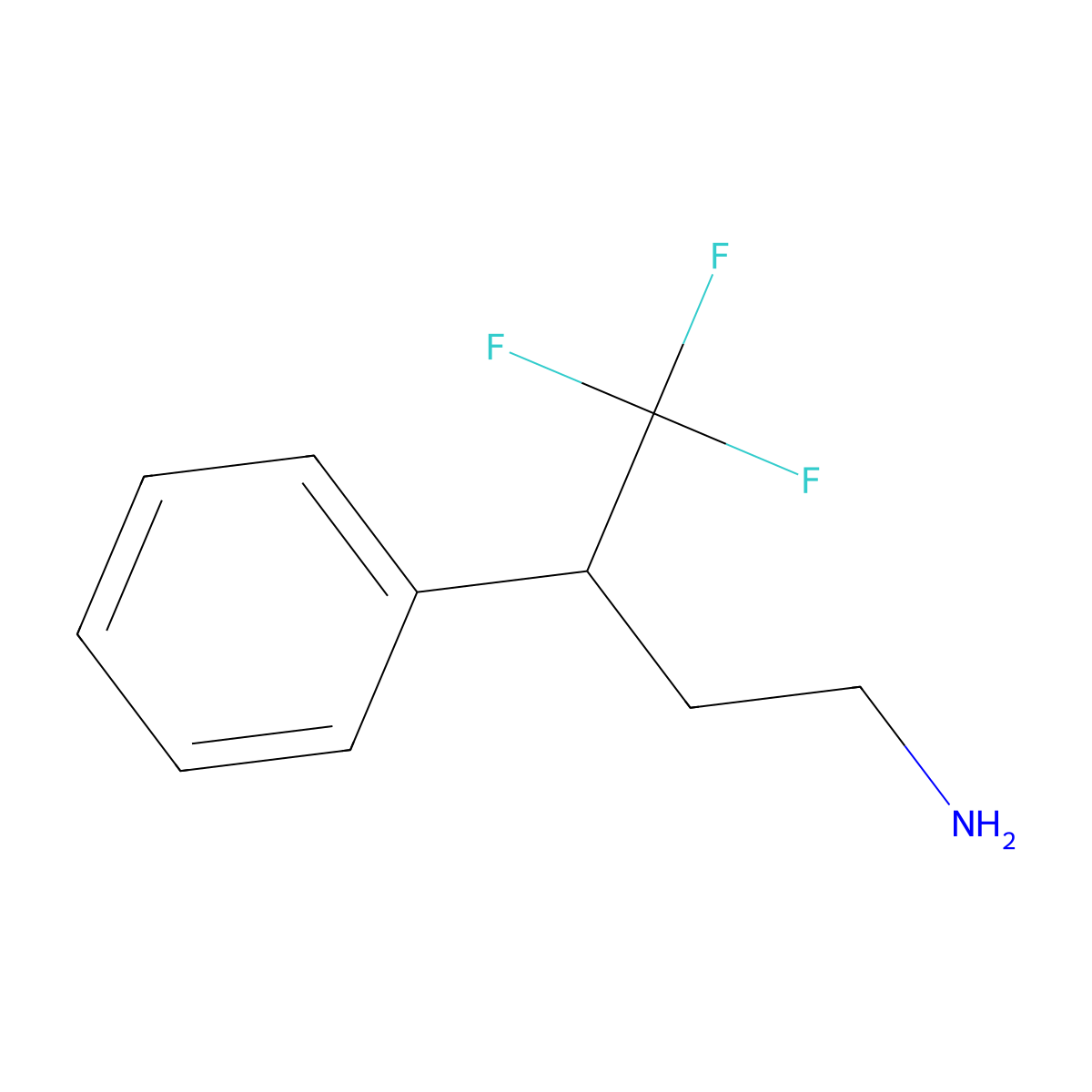 4,4,4-Trifluoro-3-phenylbutan-1-amine molecular structure, CAS 1369187-82-5
